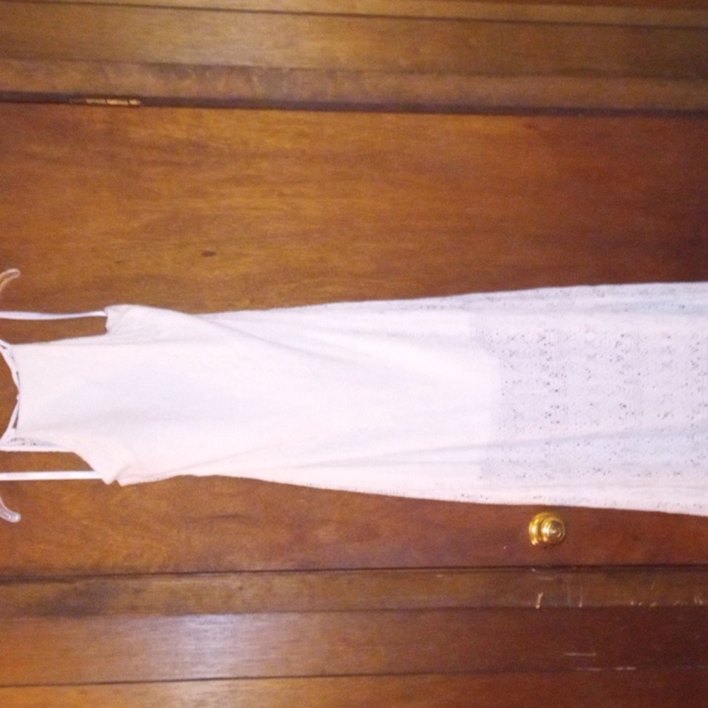 Bisou Bisou Strapless White Lace Dress